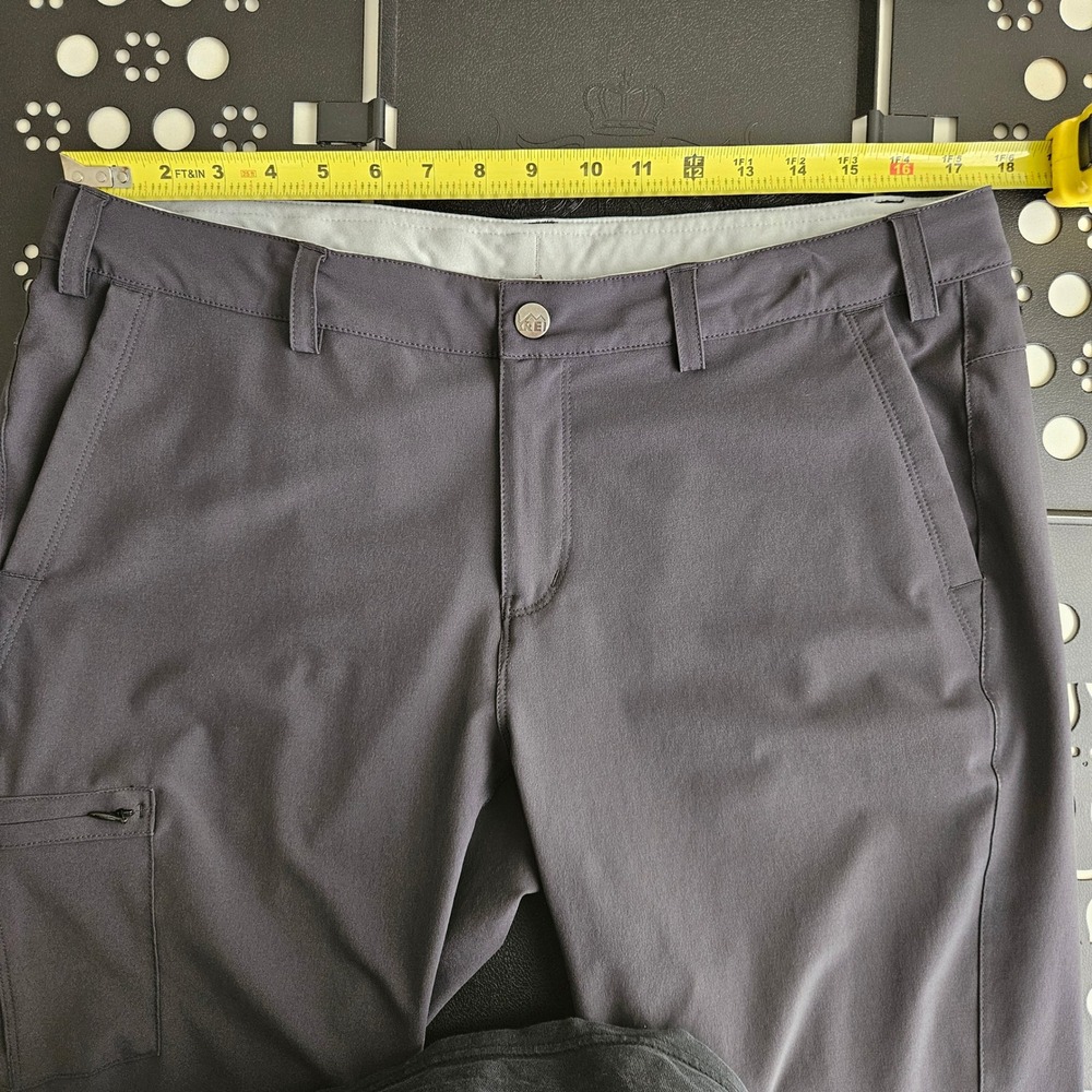 REI Sahara Path Cargo Pant Womens 14 Dark Gray Charcoal Roll Tab Hiking Outdoor - Picture 10 of 16